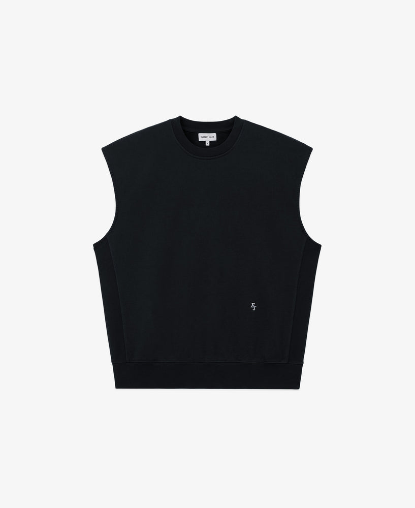 EI Monogram Fleece Cutoff Crewneck - Black