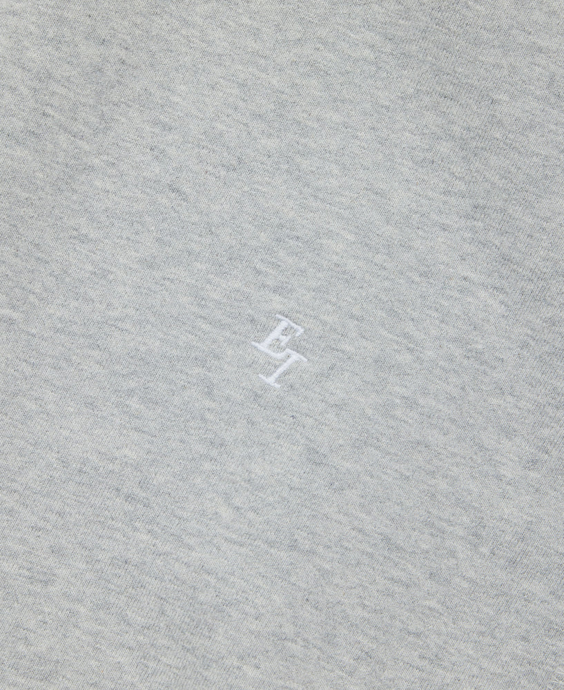 EI Monogram Fleece Cutoff Crewneck - Heather Grey