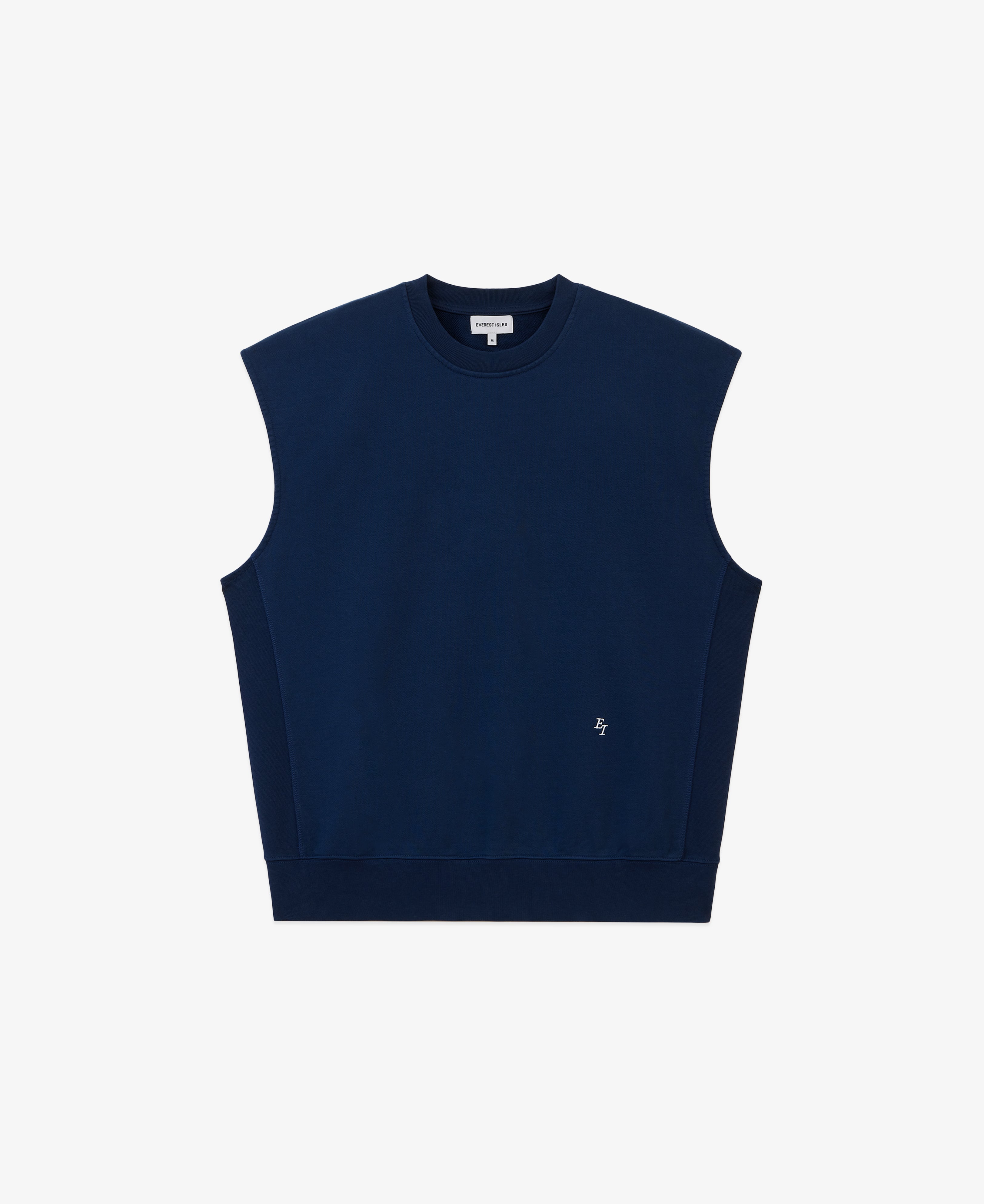 EI Monogram Fleece Cutoff Crewneck - Navy