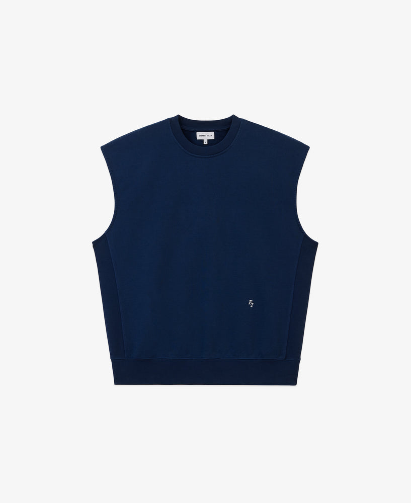 EI Monogram Fleece Cutoff Crewneck - Navy