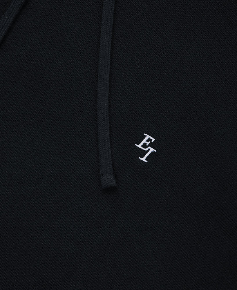 EI Monogram Fleece Hoodie - Black