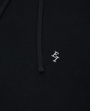 EI Monogram Fleece Hoodie - Black