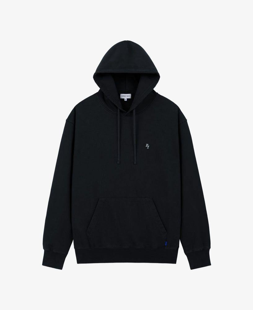 EI Monogram Fleece Hoodie - Black