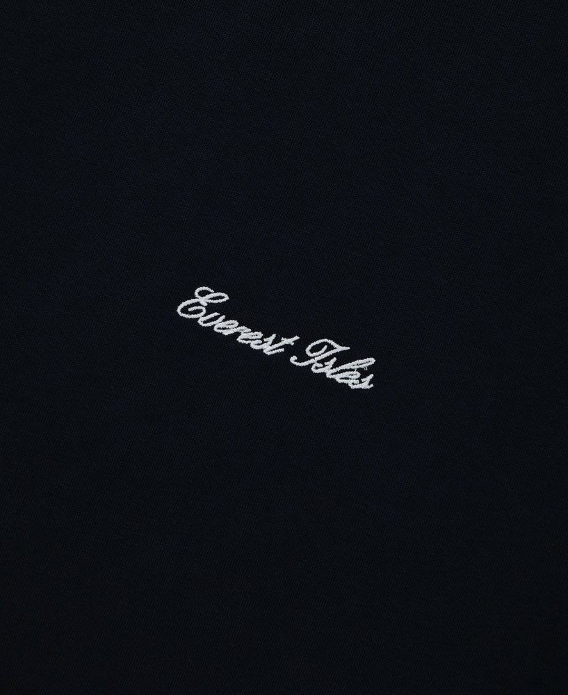 Embroidered Script Tee S/S - Black