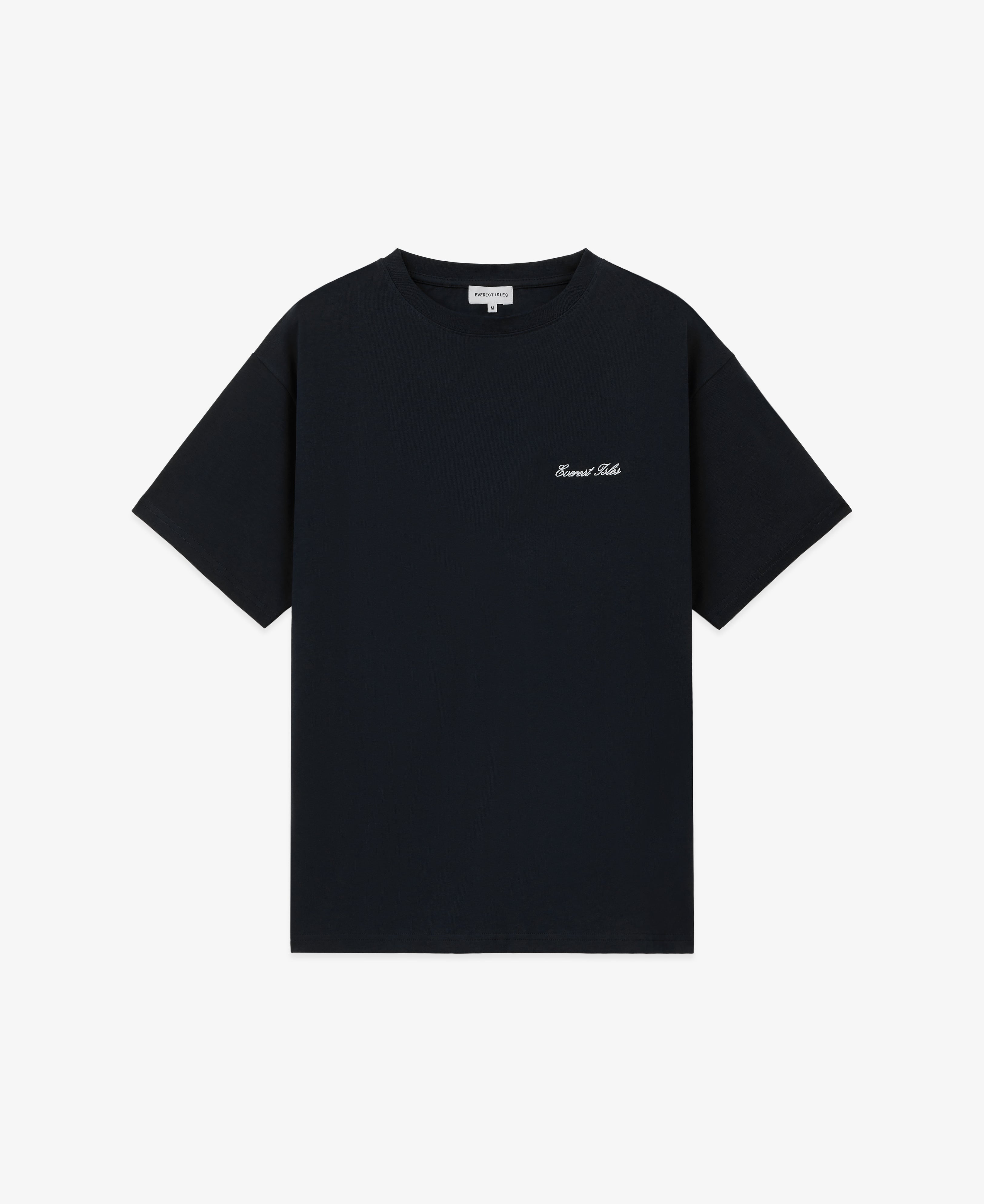 Embroidered Script Tee S/S - Black